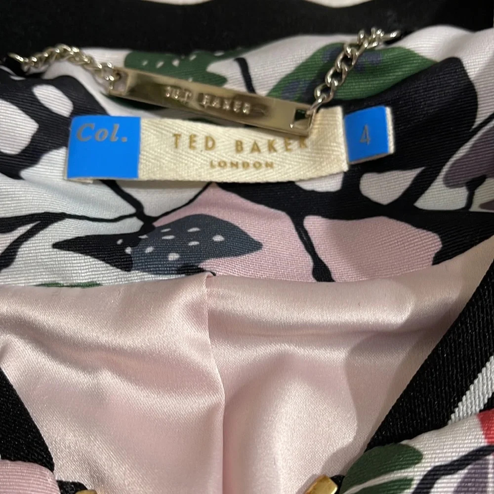 Ted Baker Women's Colour By Numbers Toledy Zip Front Bomber Jacket size 4 - Picture 7 of 11